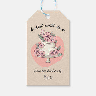 Sweet Cake "baked with love" Gift Tags