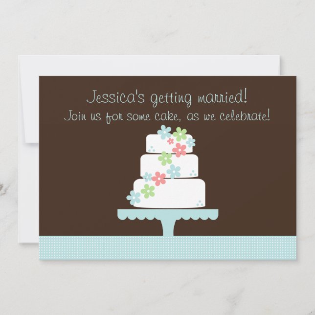 Sweet Cake Bridal Shower Invitation (Front)