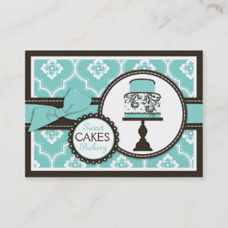 Sweet Cake Business Card Turq