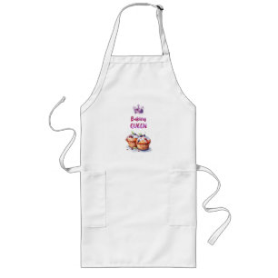 Sweet cake design long apron