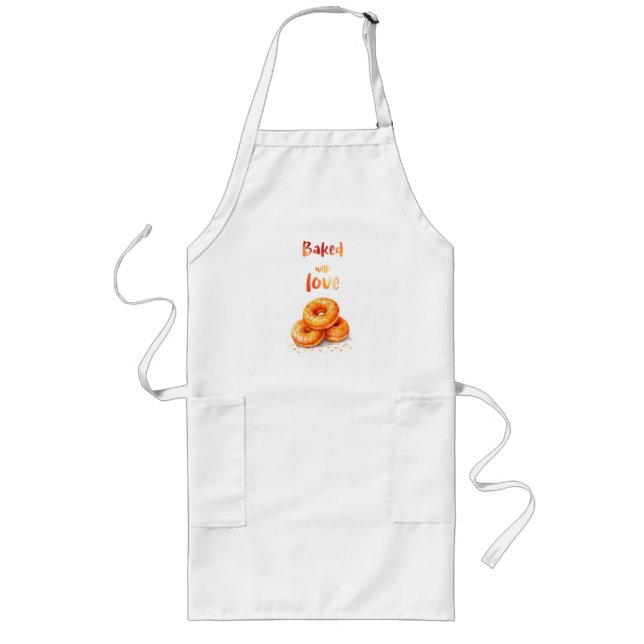 Sweet cake design long apron (Front)