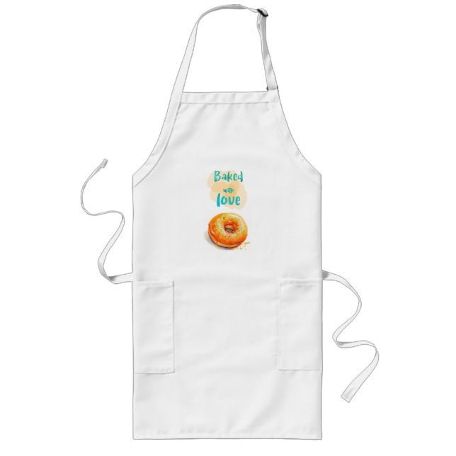 Sweet cake design long apron (Front)