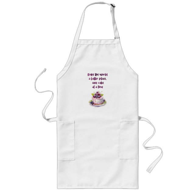Sweet cake design long apron (Front)