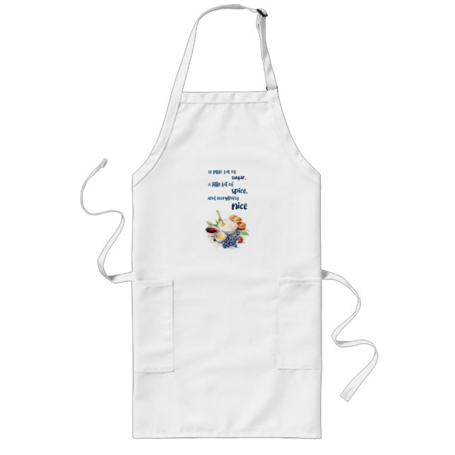Sweet cake design long apron (Front)