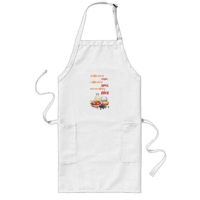 Sweet cake design long apron (Front)