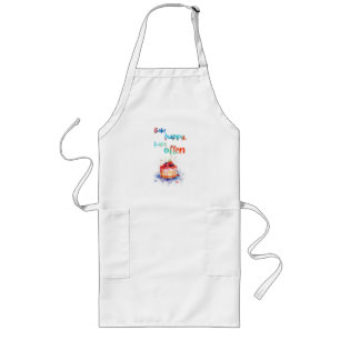 Sweet cake design long apron