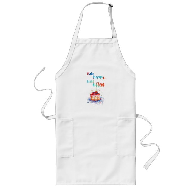 Sweet cake design long apron (Front)