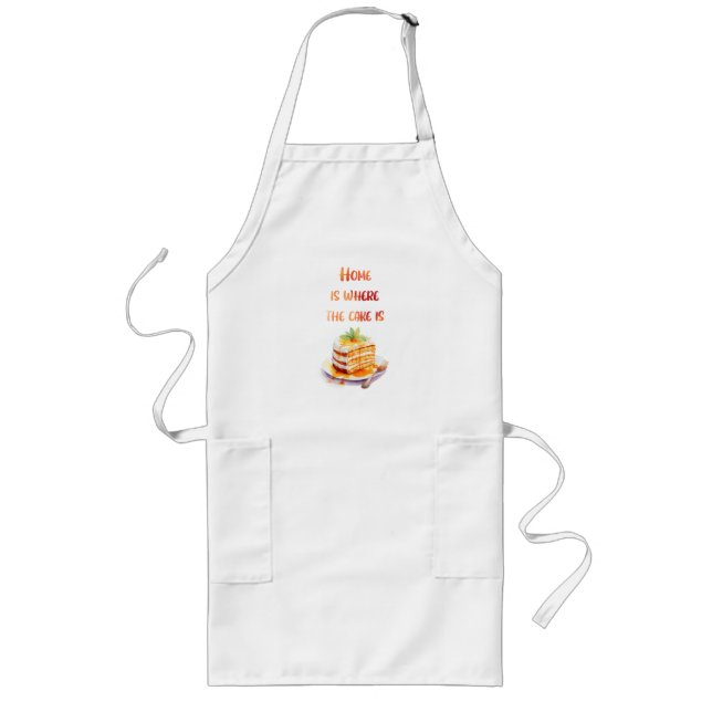 Sweet cake design long apron (Front)