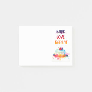Sweet cake design post-it notes