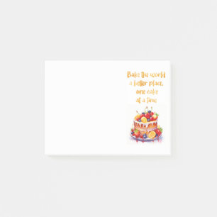 Sweet cake design post-it notes