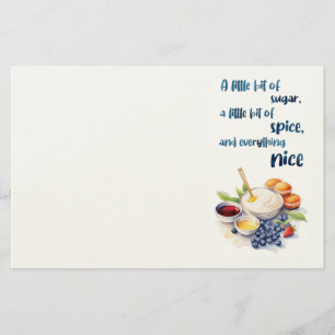 Sweet cake design stationery
