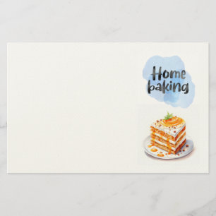 Sweet cake design stationery
