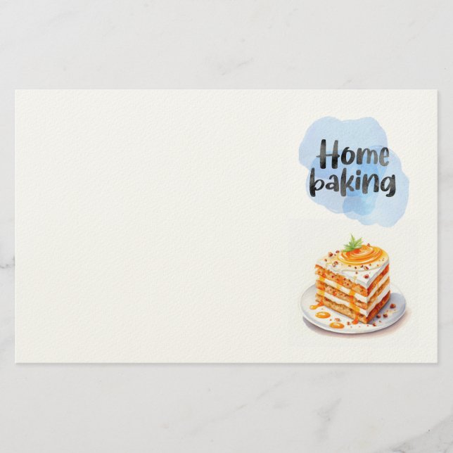Sweet cake design  stationery (Front)