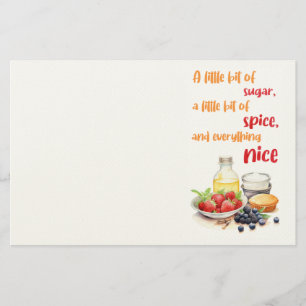 Sweet cake design stationery