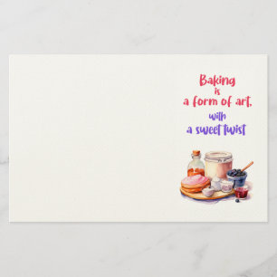 Sweet cake design stationery