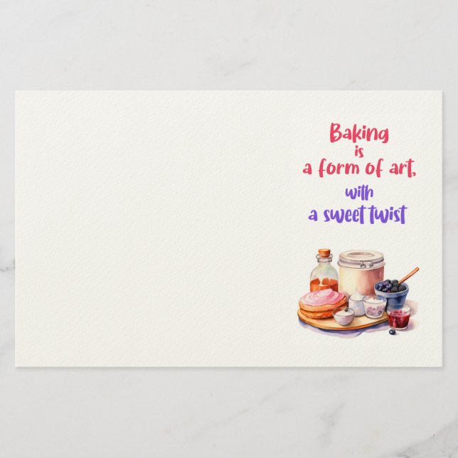Sweet cake design  stationery (Front)