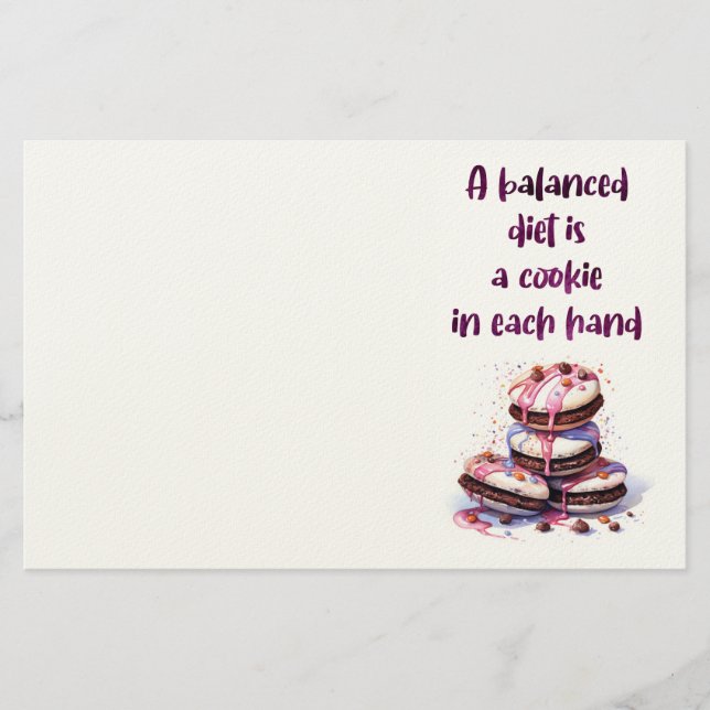 Sweet cake design  stationery (Front)