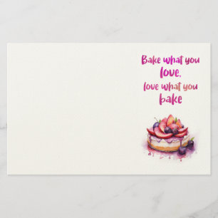 Sweet cake design stationery
