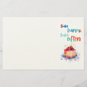 Sweet cake design stationery