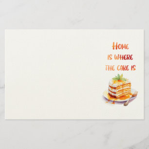 Sweet cake design stationery
