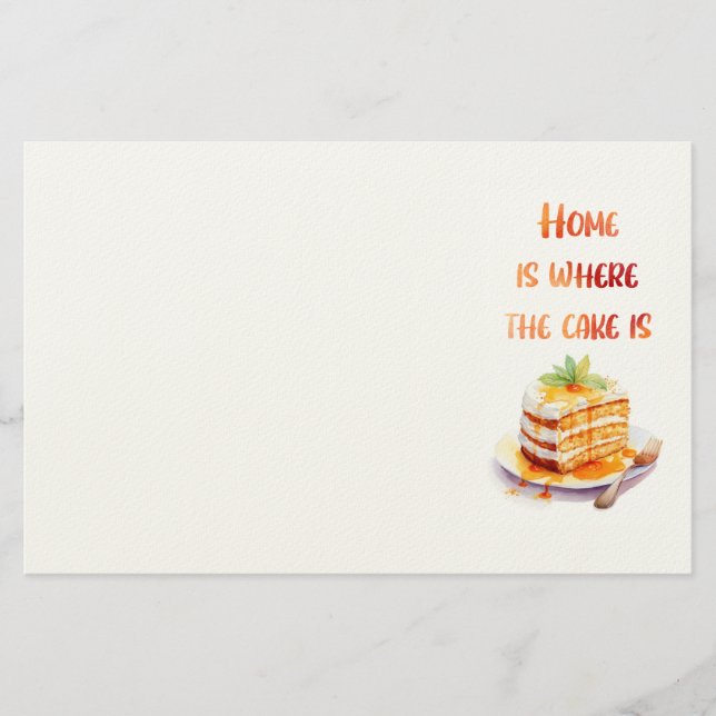 Sweet cake design  stationery (Front)