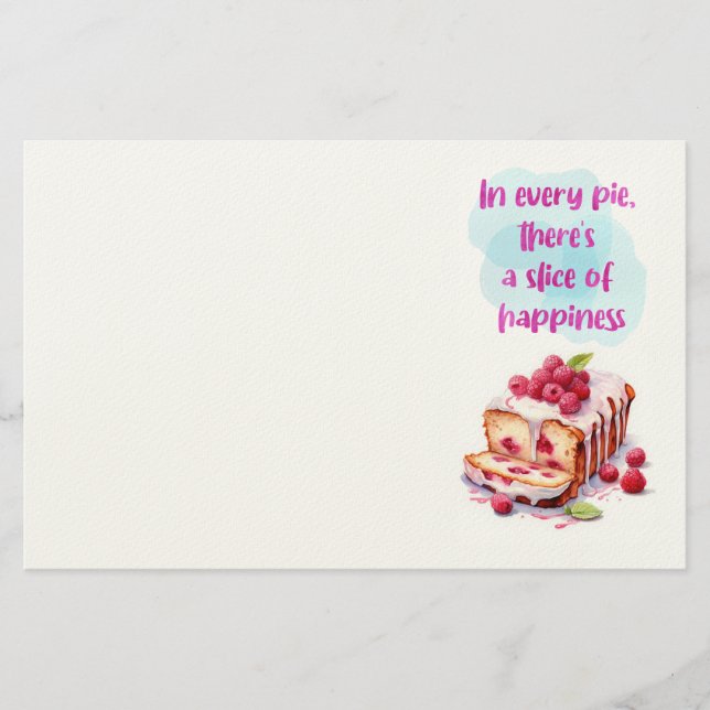 Sweet cake design  stationery (Front)