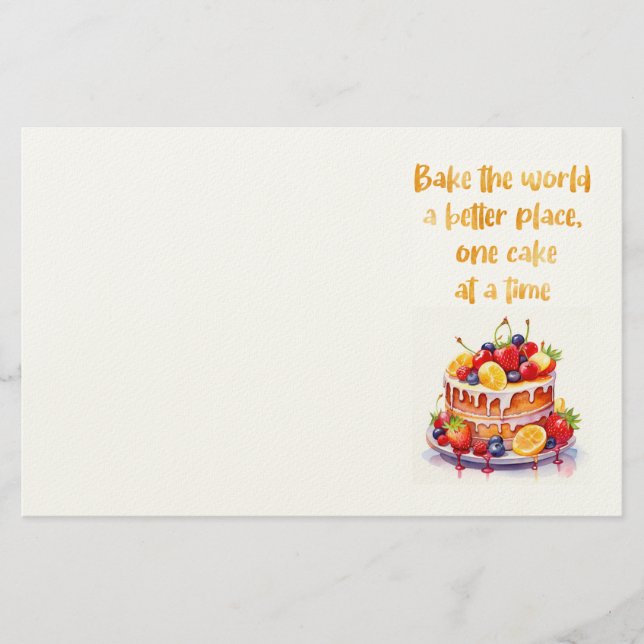 Sweet cake design  stationery (Front)