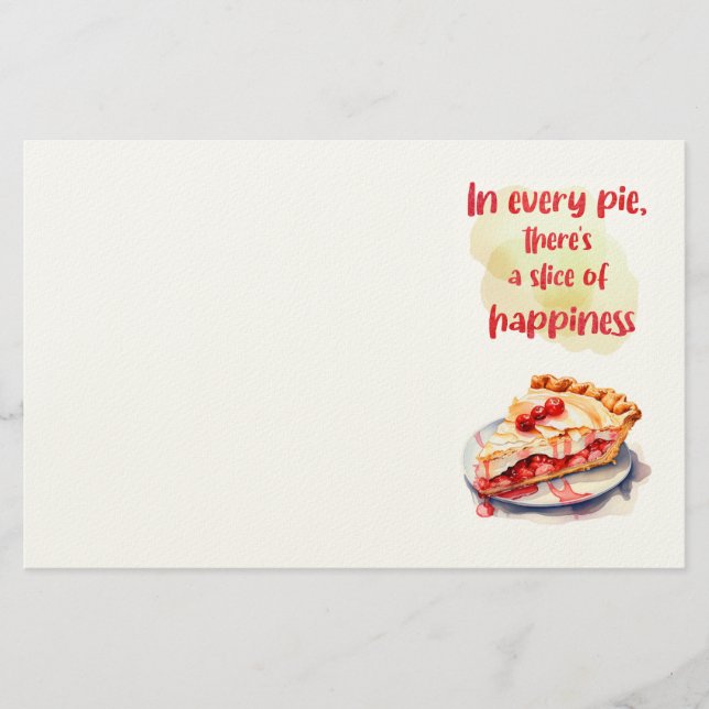 Sweet cake design  stationery (Front)