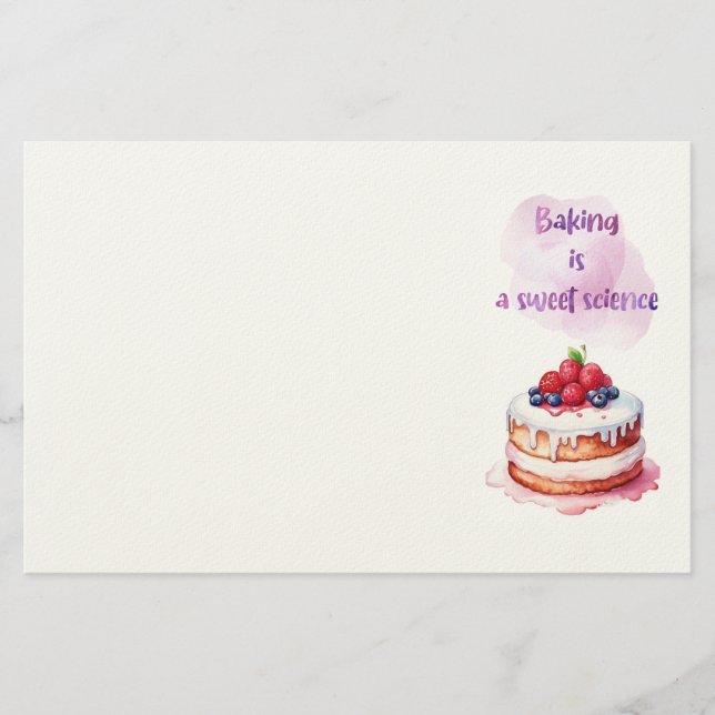 Sweet cake design  stationery (Front)
