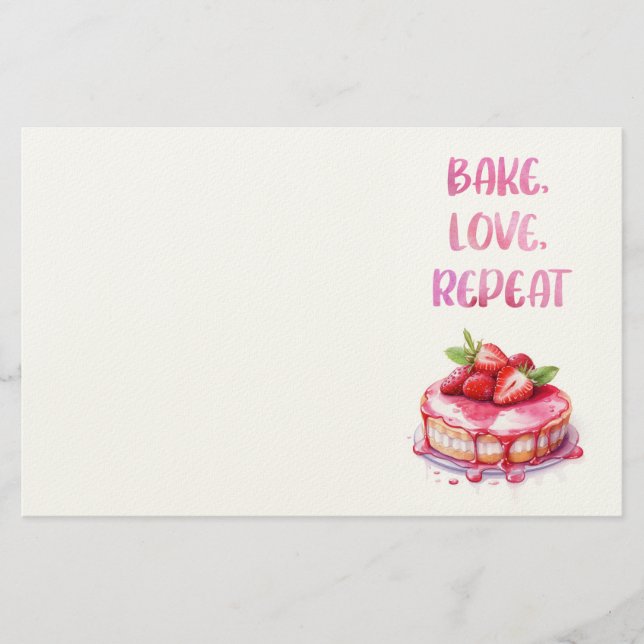 Sweet cake design  stationery (Front)