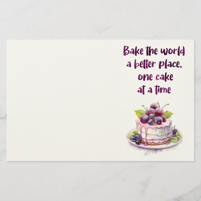 Sweet cake design  stationery (Front)
