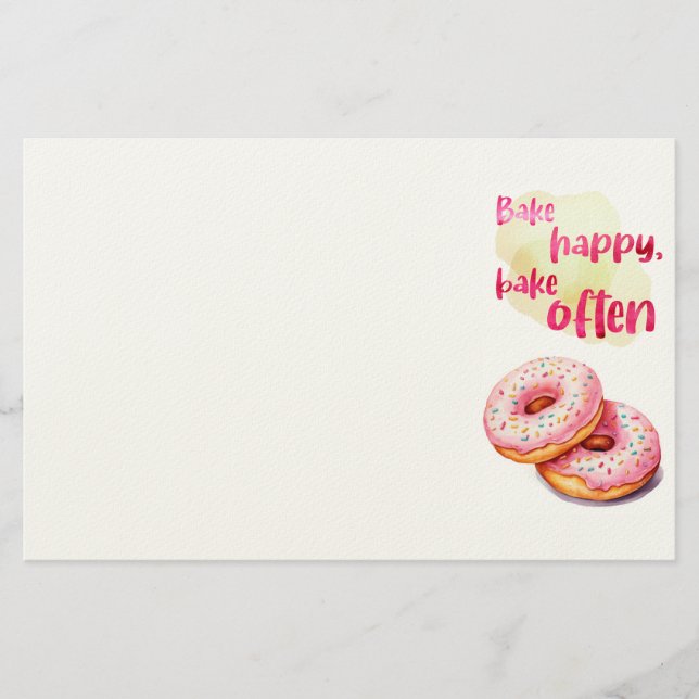 Sweet cake design  stationery (Front)