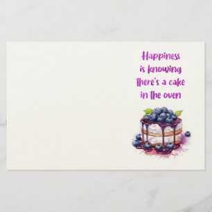 Sweet cake design stationery