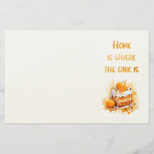 Sweet cake design stationery