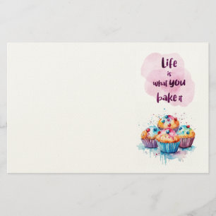 Sweet cake design stationery