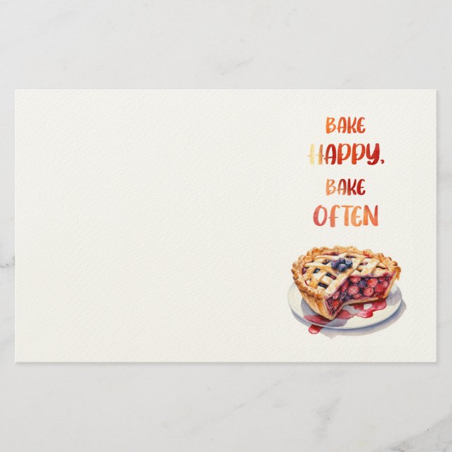 Sweet cake design  stationery (Front)