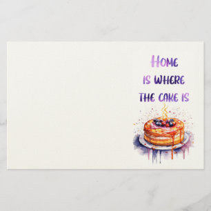 Sweet cake design stationery