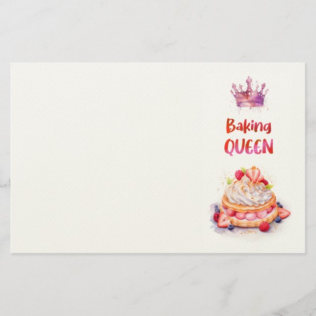 Sweet cake design  stationery (Front)