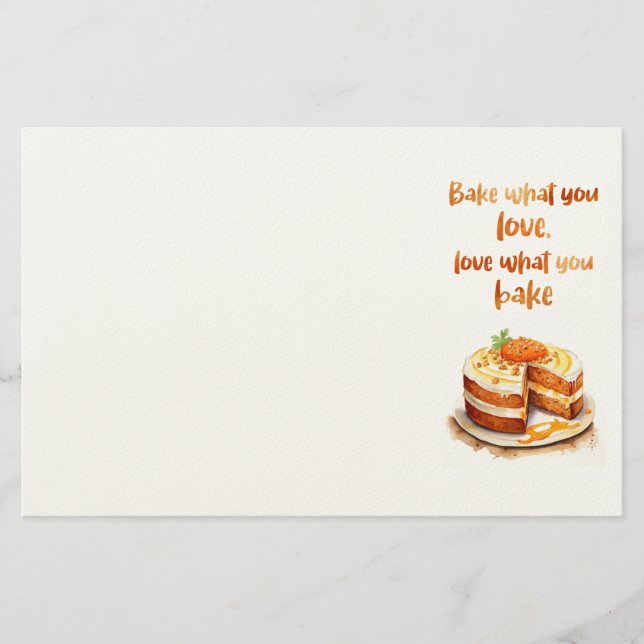 Sweet cake design  stationery (Front)