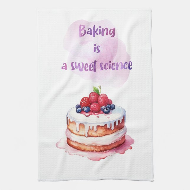 Sweet cake design tea towel (Vertical)