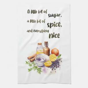 Sweet cake design tea towel