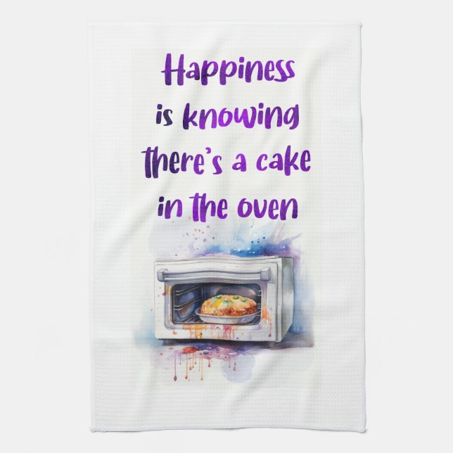 Sweet cake design tea towel (Vertical)
