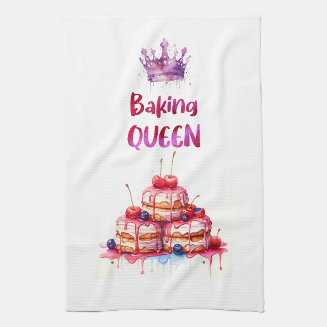 Sweet cake design tea towel (Vertical)