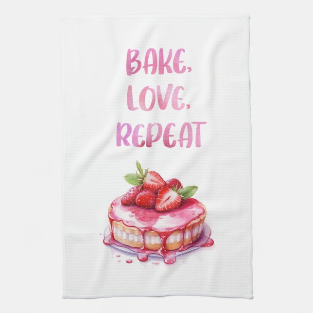 Sweet cake design tea towel (Vertical)