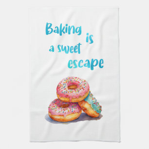 Sweet cake design tea towel