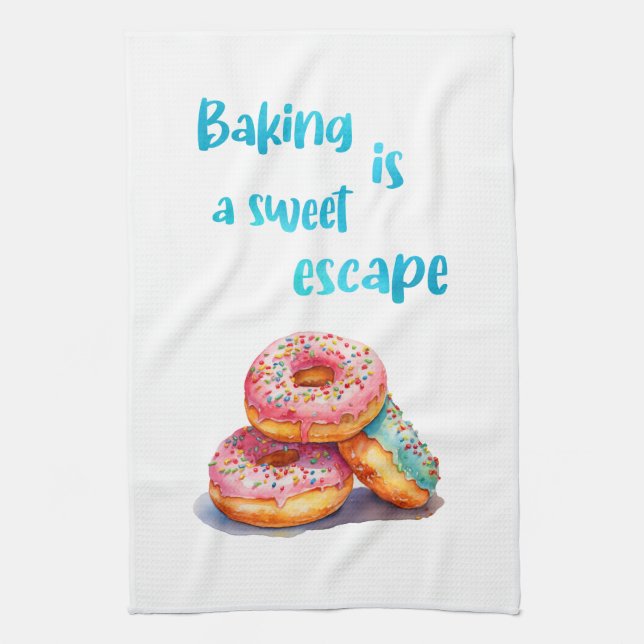 Sweet cake design tea towel (Vertical)