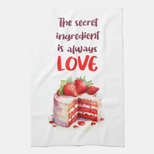 Sweet cake design tea towel