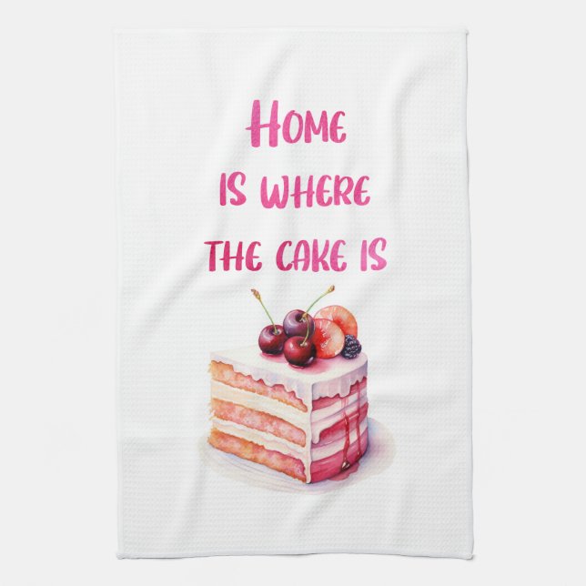 Sweet cake design tea towel (Vertical)