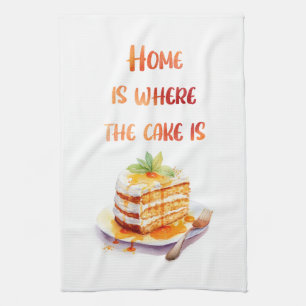 Sweet cake design tea towel