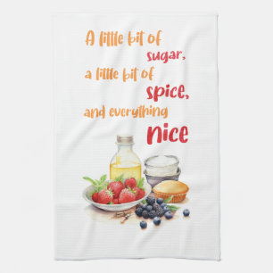 Sweet cake design tea towel